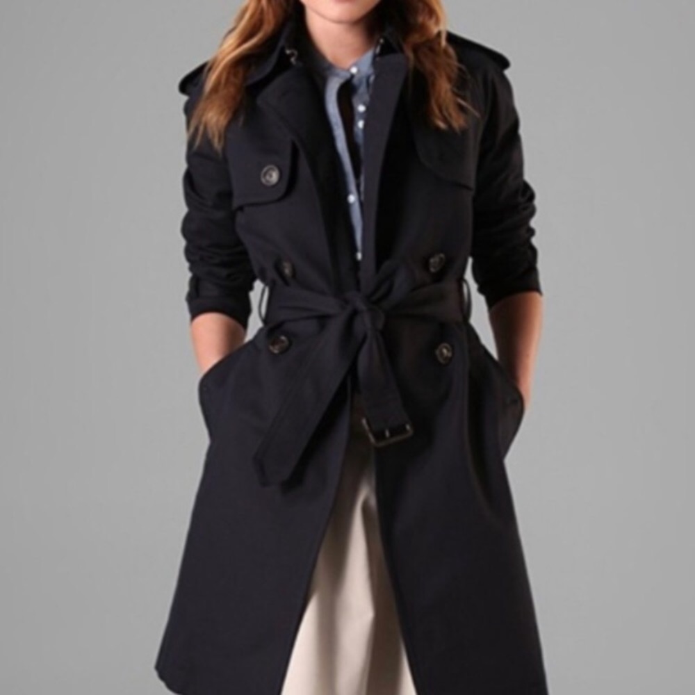 Club Monaco navy trench coat